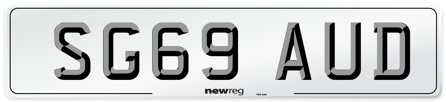 SG69 AUD Number Plate from New Reg